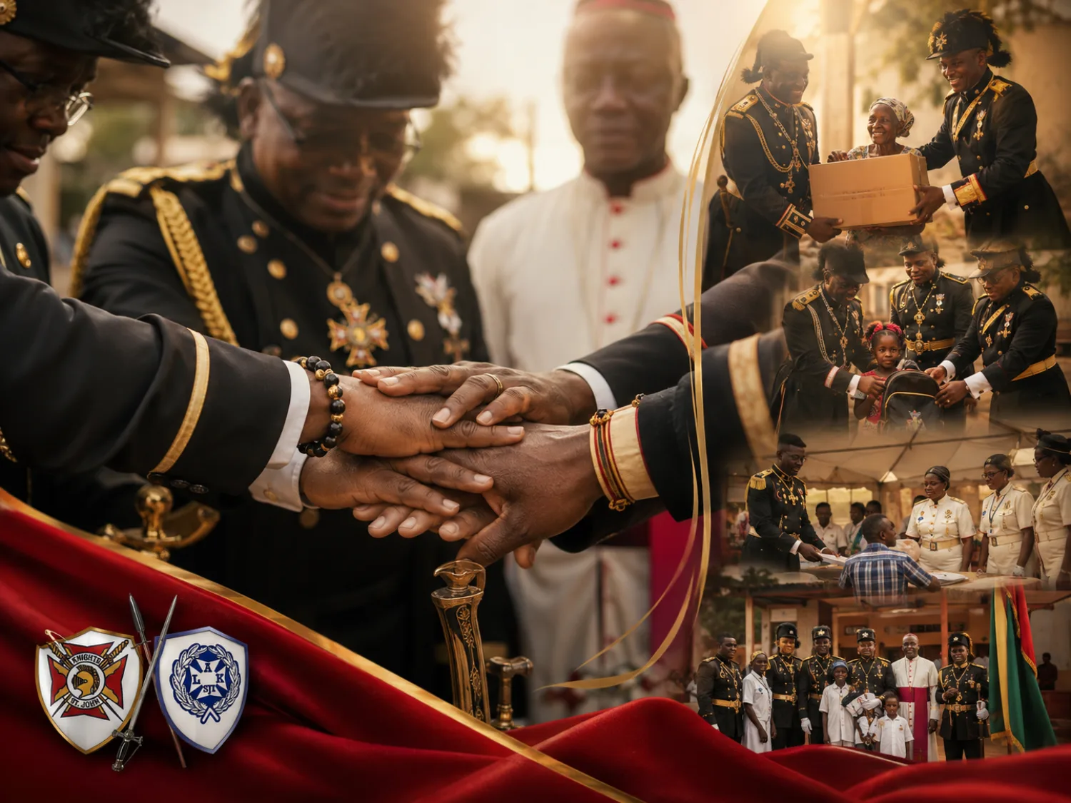 Illustration symbolique de fraternité et de service communautaire